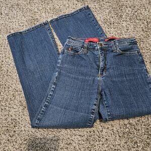 NYDJ Tummy Tuck Jeans Lift Tuck Mid High Rise P4000D Womens 4 USA Dk Wash